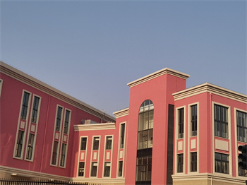 北京丰台十一小学新学楼外墙质感漆仿砖案例