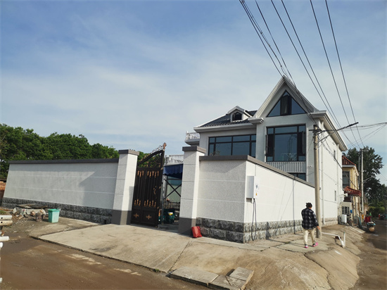 顺义田家营别墅外墙高端定制仿石漆装饰